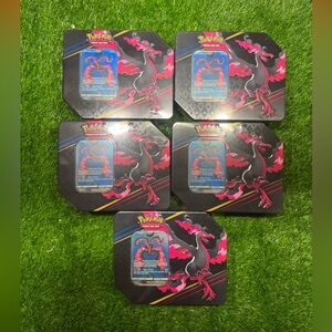 5x 2023 Pokemon Crown Zenith Tin Set ‘Galarian Moltres’